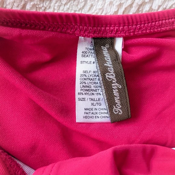 Tommy Bahama Pink Ruched Side Halter Tankini Swim Top - Picture 3 of 3